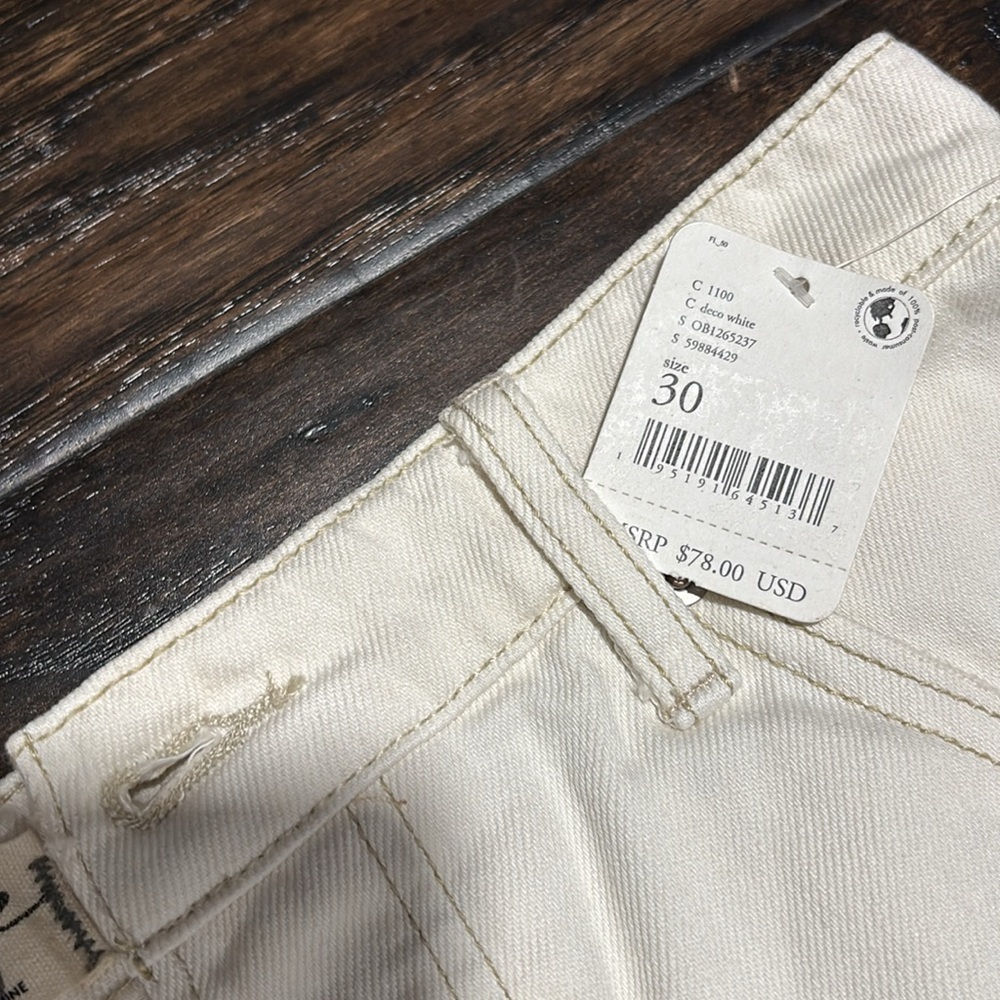 NWT We The Free Cream Denim Skirt - Picture 8 of 8